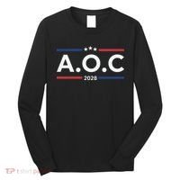 AOC Alexandria Ocasio Cortez 2028 For President Election  Long Sleeve Shirt thumb 0