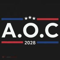 AOC Alexandria Ocasio Cortez 2028 For President Election  Long Sleeve Shirt thumb 2
