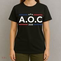 AOC Alexandria Ocasio Cortez 2028 For President Election  T-Shirt thumb 4