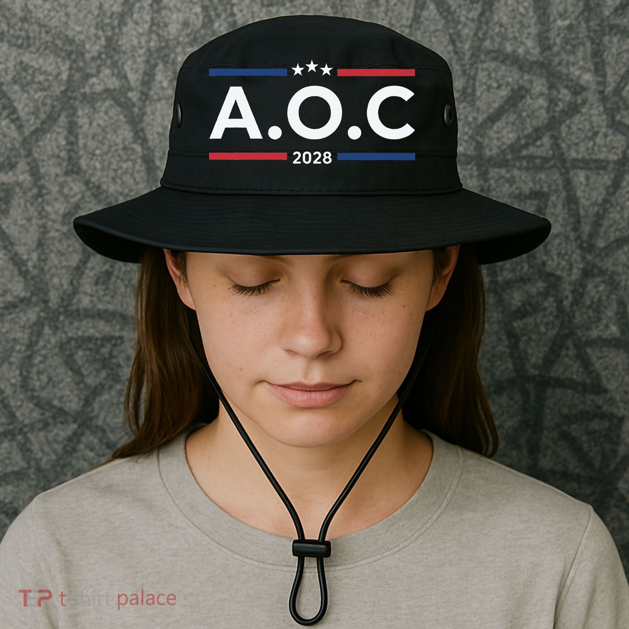 AOC Alexandria Ocasio Cortez 2028 For President Election  Bucket Hat