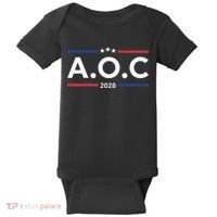 AOC Alexandria Ocasio Cortez 2028 For President Election  Baby Bodysuit thumb 0