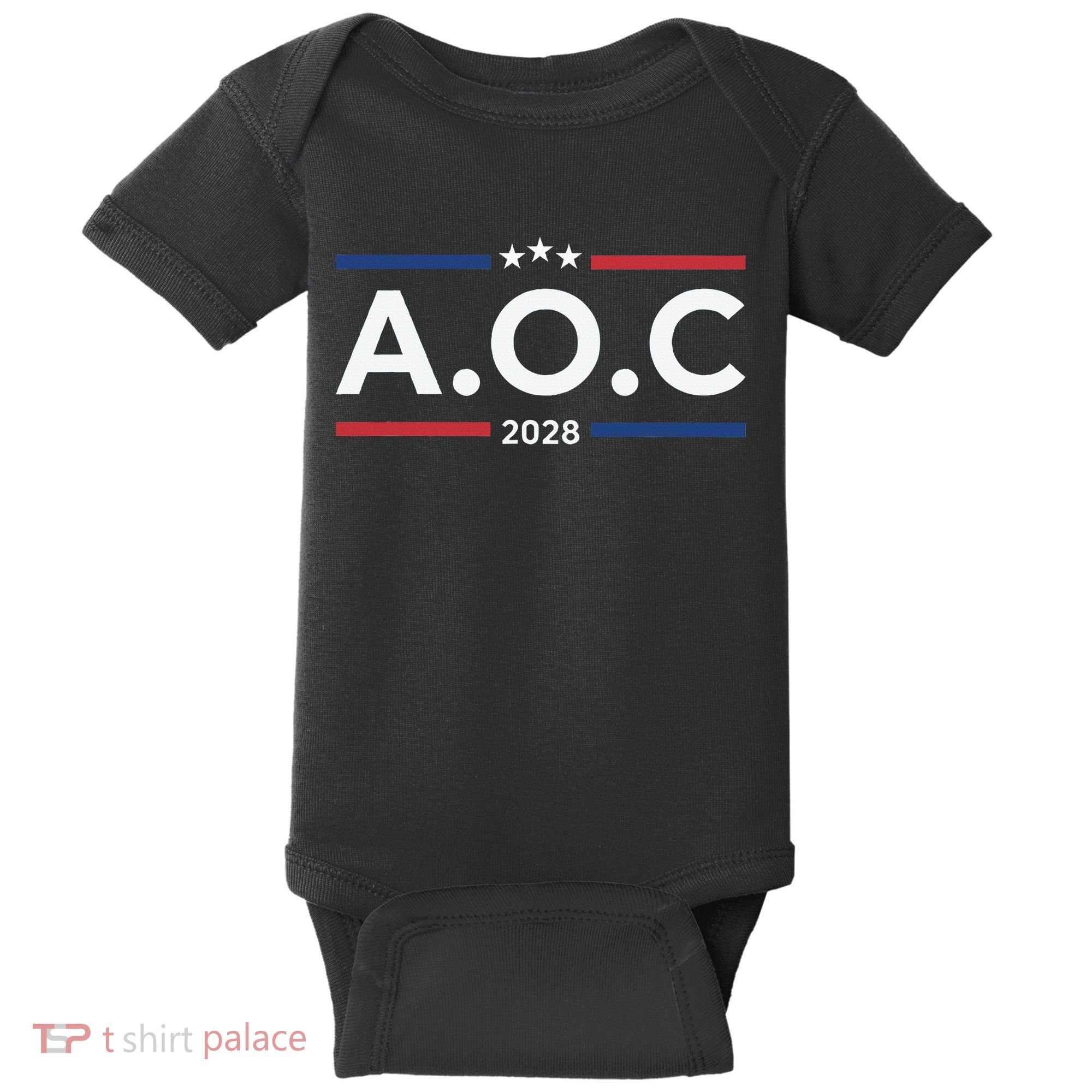 AOC Alexandria Ocasio Cortez 2028 For President Election  Baby Bodysuit