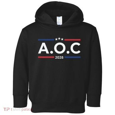 AOC Alexandria Ocasio Cortez 2028 For President Election  Toddler Hoodie