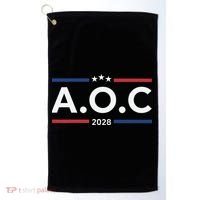 AOC Alexandria Ocasio Cortez 2028 For President Election  Golf Towel thumb 0