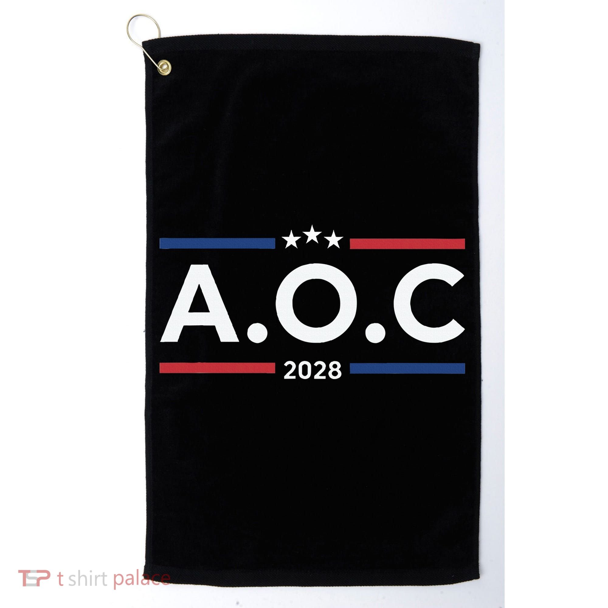 AOC Alexandria Ocasio Cortez 2028 For President Election  Golf Towel