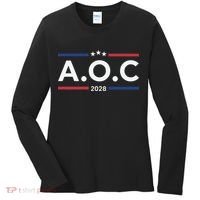 AOC Alexandria Ocasio Cortez 2028 For President Election  Women's Long Sleeve Shirt thumb 0