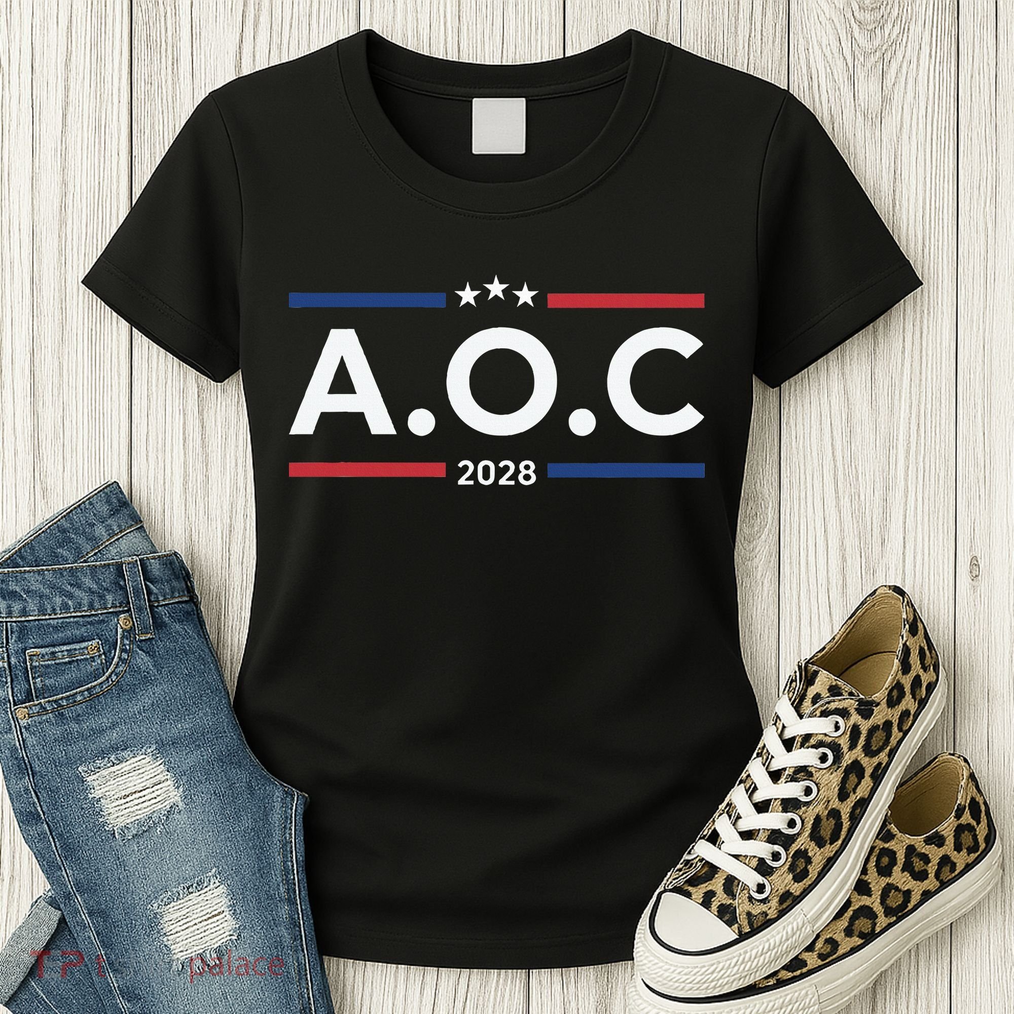 AOC Alexandria Ocasio Cortez 2028 For President Election  Women's T-Shirt