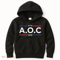 AOC Alexandria Ocasio Cortez 2028 For President Election  Kids Hoodie thumb 0