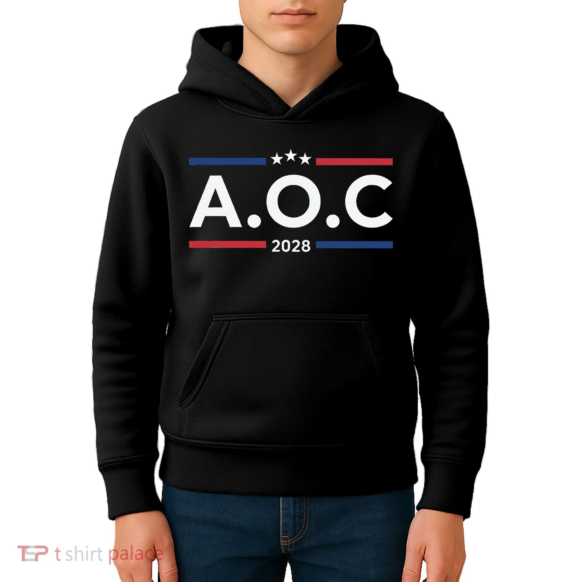 AOC Alexandria Ocasio Cortez 2028 For President Election  Kids Hoodie