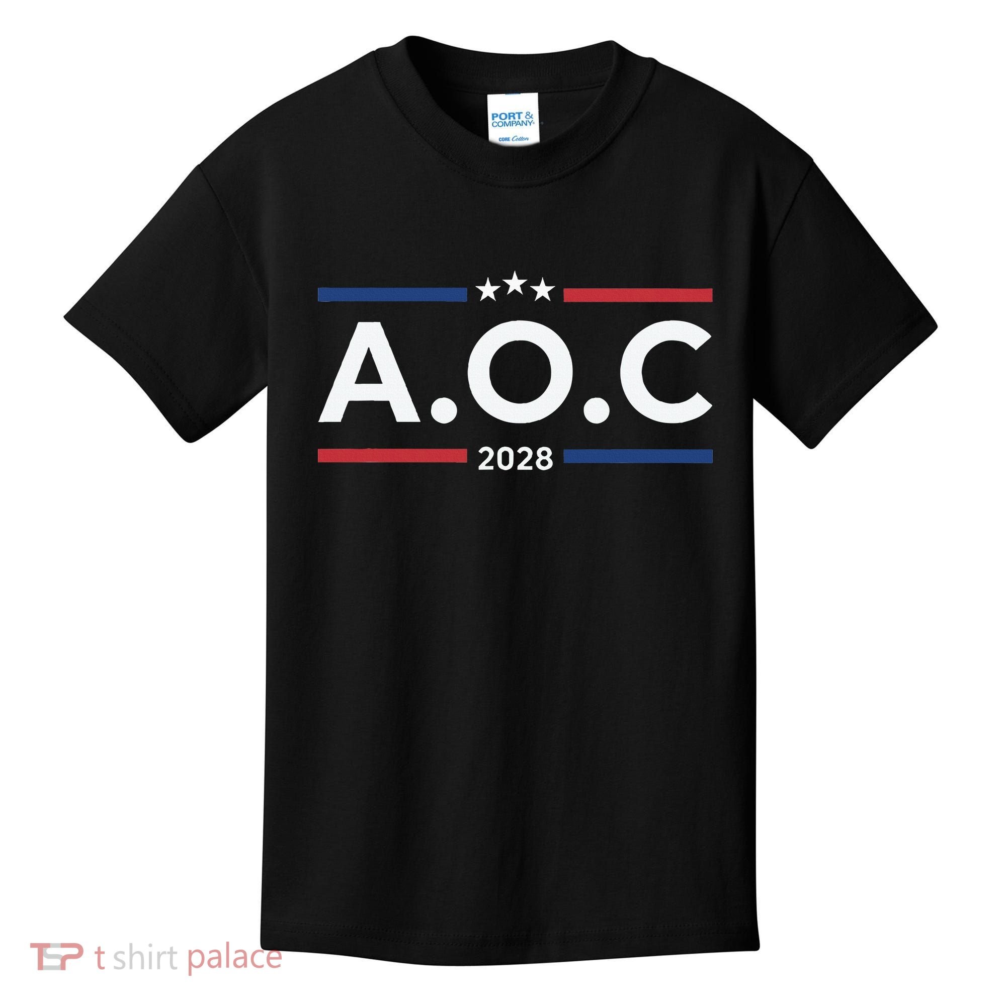 AOC Alexandria Ocasio Cortez 2028 For President Election  Kids T-Shirt