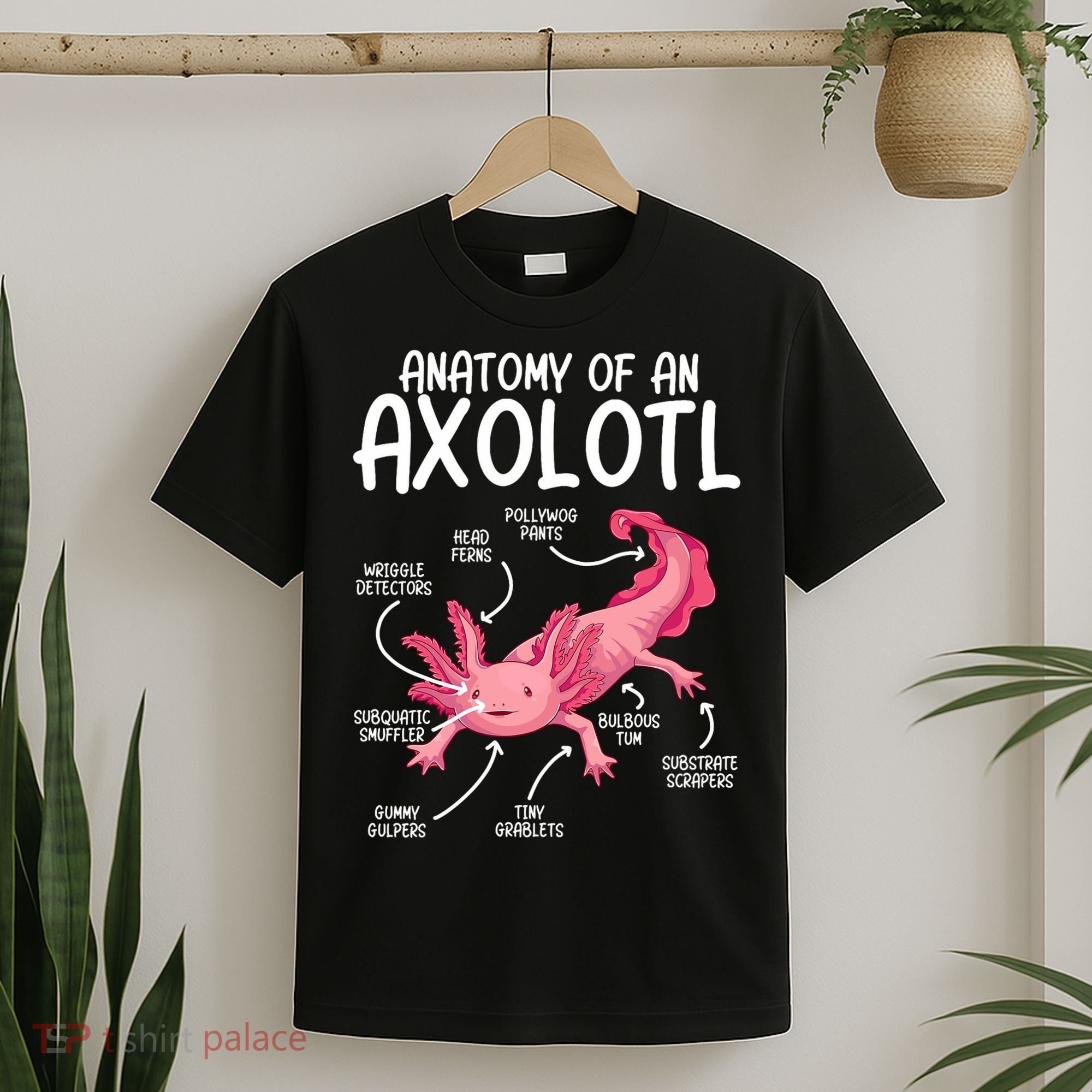 Axolotl Anatomy Of Axolotl Science Pet Axolotl Lover T-Shirt