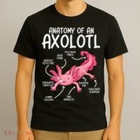 Axolotl Anatomy Of Axolotl Science Pet Axolotl Lover T-Shirt thumb 3
