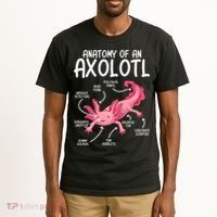 Axolotl Anatomy Of Axolotl Science Pet Axolotl Lover Tall T-Shirt thumb 2