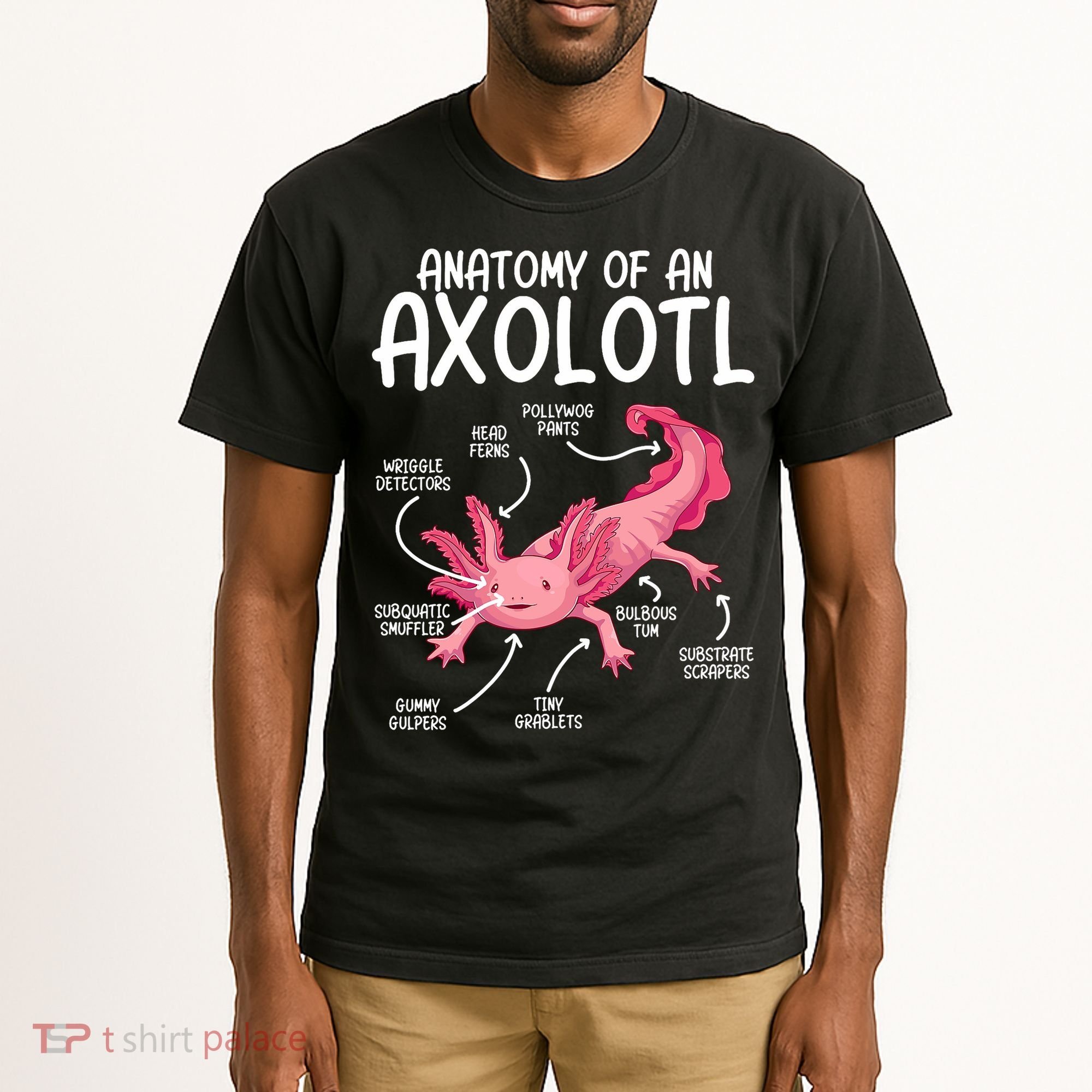 Axolotl Anatomy Of Axolotl Science Pet Axolotl Lover Tall T-Shirt
