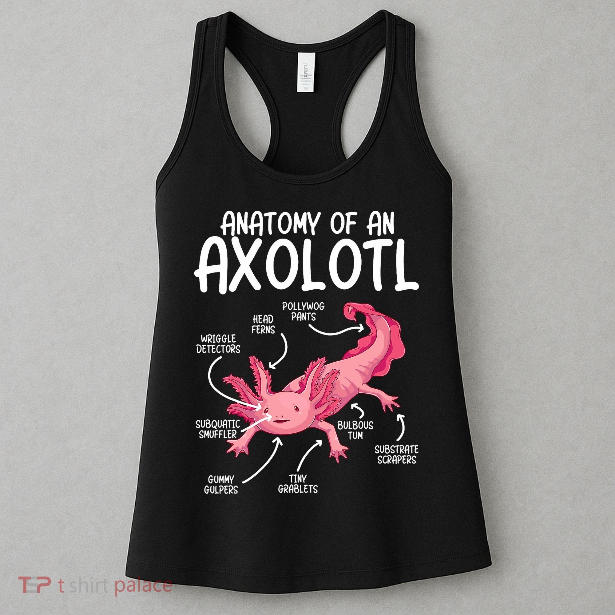 Axolotl Anatomy Of Axolotl Science Pet Axolotl Lover Women's Tank Top