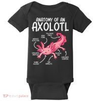 Axolotl Anatomy Of Axolotl Science Pet Axolotl Lover Baby Bodysuit thumb 0