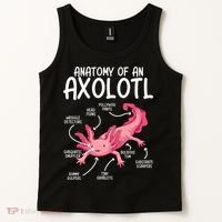 Axolotl Anatomy Of Axolotl Science Pet Axolotl Lover Tank Top thumb 2
