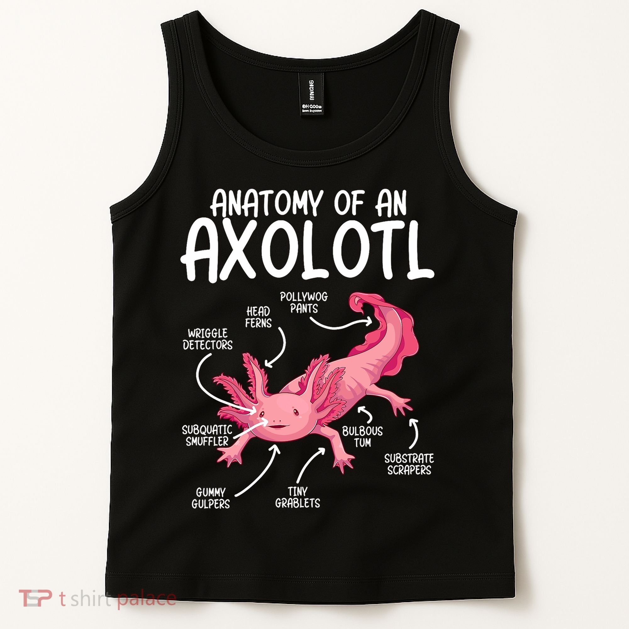 Axolotl Anatomy Of Axolotl Science Pet Axolotl Lover Tank Top