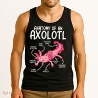 Axolotl Anatomy Of Axolotl Science Pet Axolotl Lover Tank Top thumb 3
