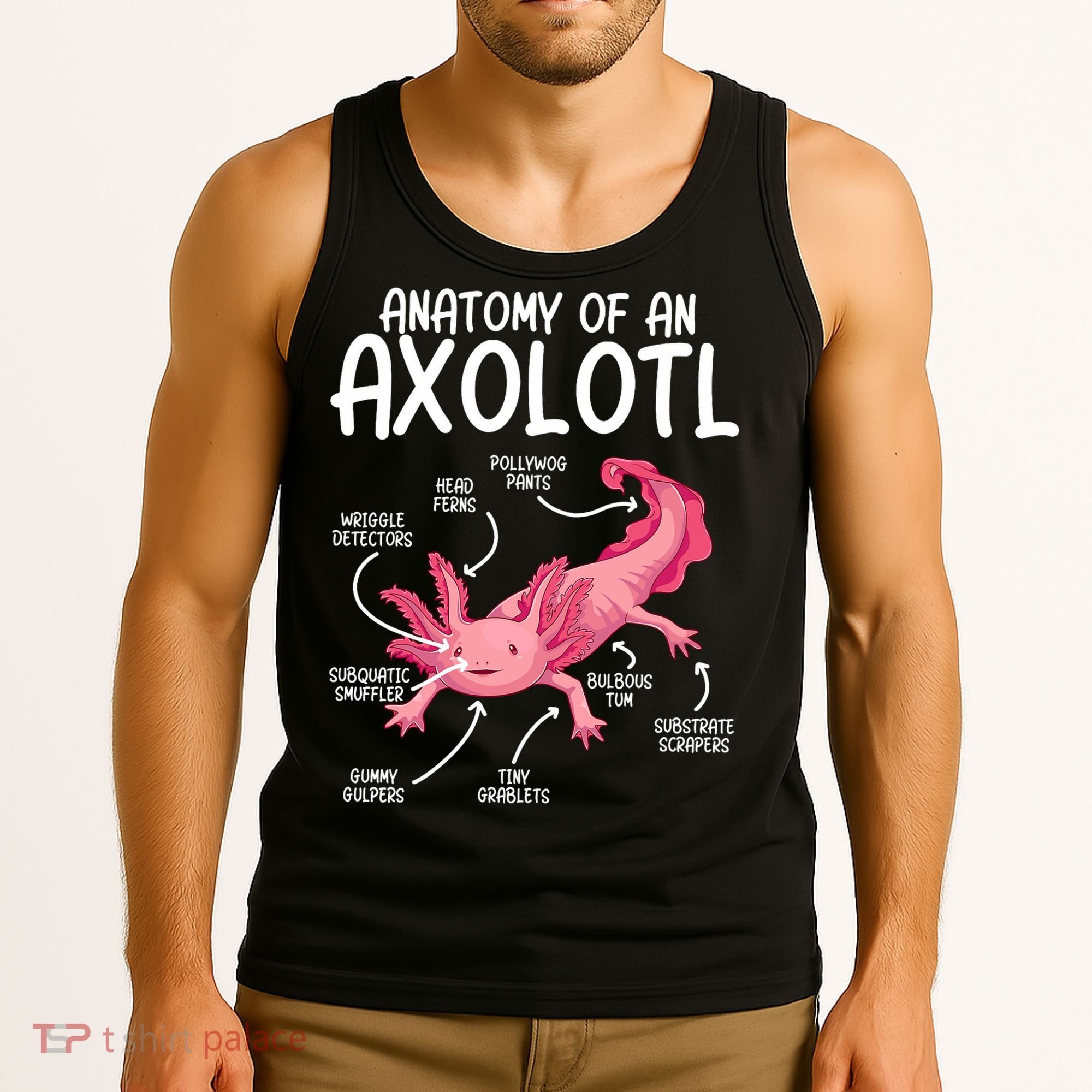 Axolotl Anatomy Of Axolotl Science Pet Axolotl Lover Tank Top