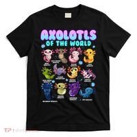 Axolotl Animals Of The World Kawaii Salamander Herpetology T-Shirt thumb 0