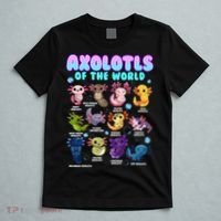Axolotl Animals Of The World Kawaii Salamander Herpetology T-Shirt thumb 5