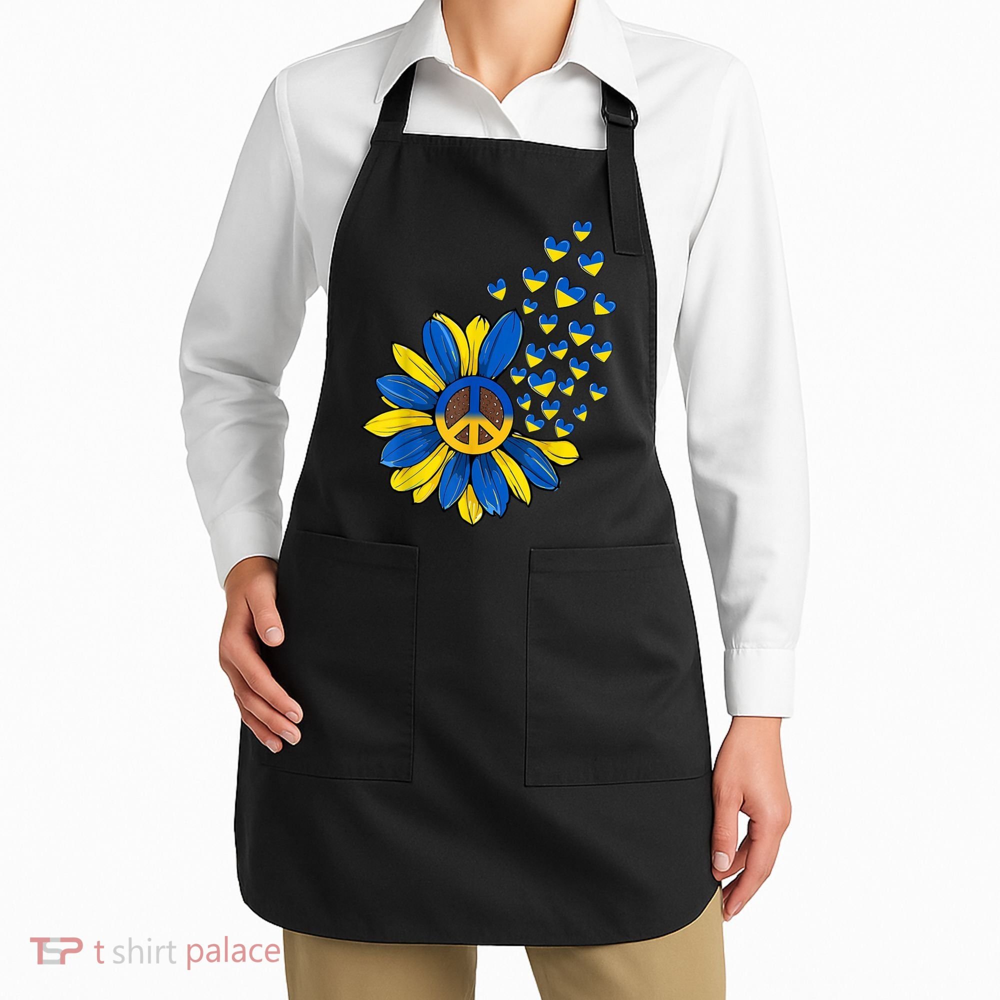 Autism Awareness Peace Sunflower Apron