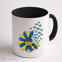 Autism Awareness Peace Sunflower Coffee Mug thumb 1