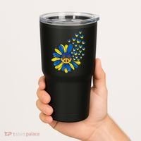 Autism Awareness Peace Sunflower Tumbler thumb 2