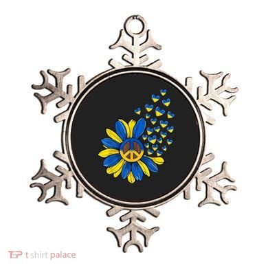 Autism Awareness Peace Sunflower Ornament