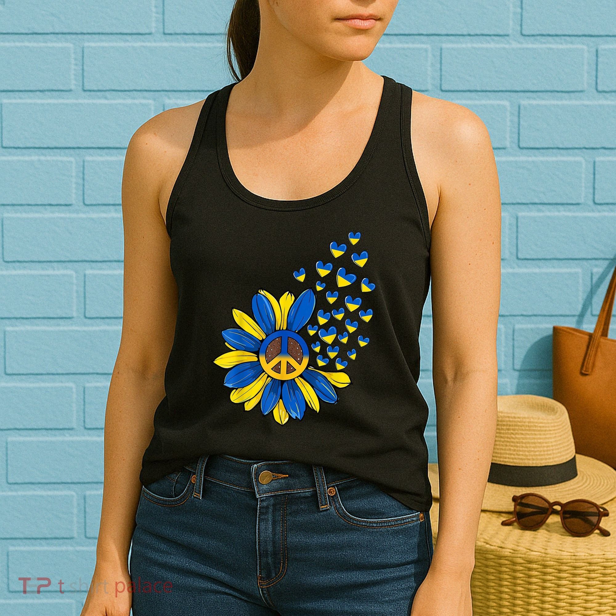 Autism Awareness Peace Sunflower Women's Tank Top