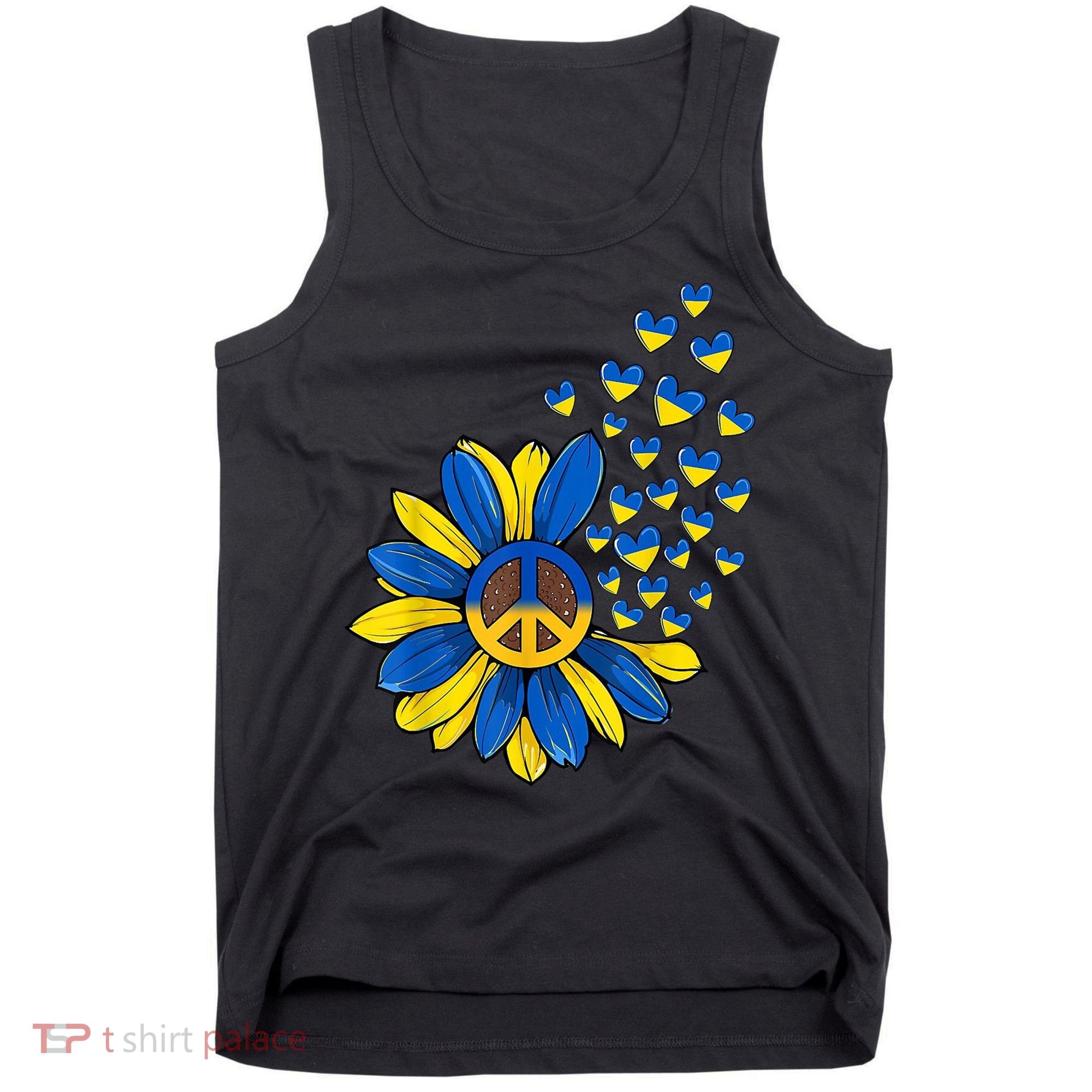 Autism Awareness Peace Sunflower Tank Top