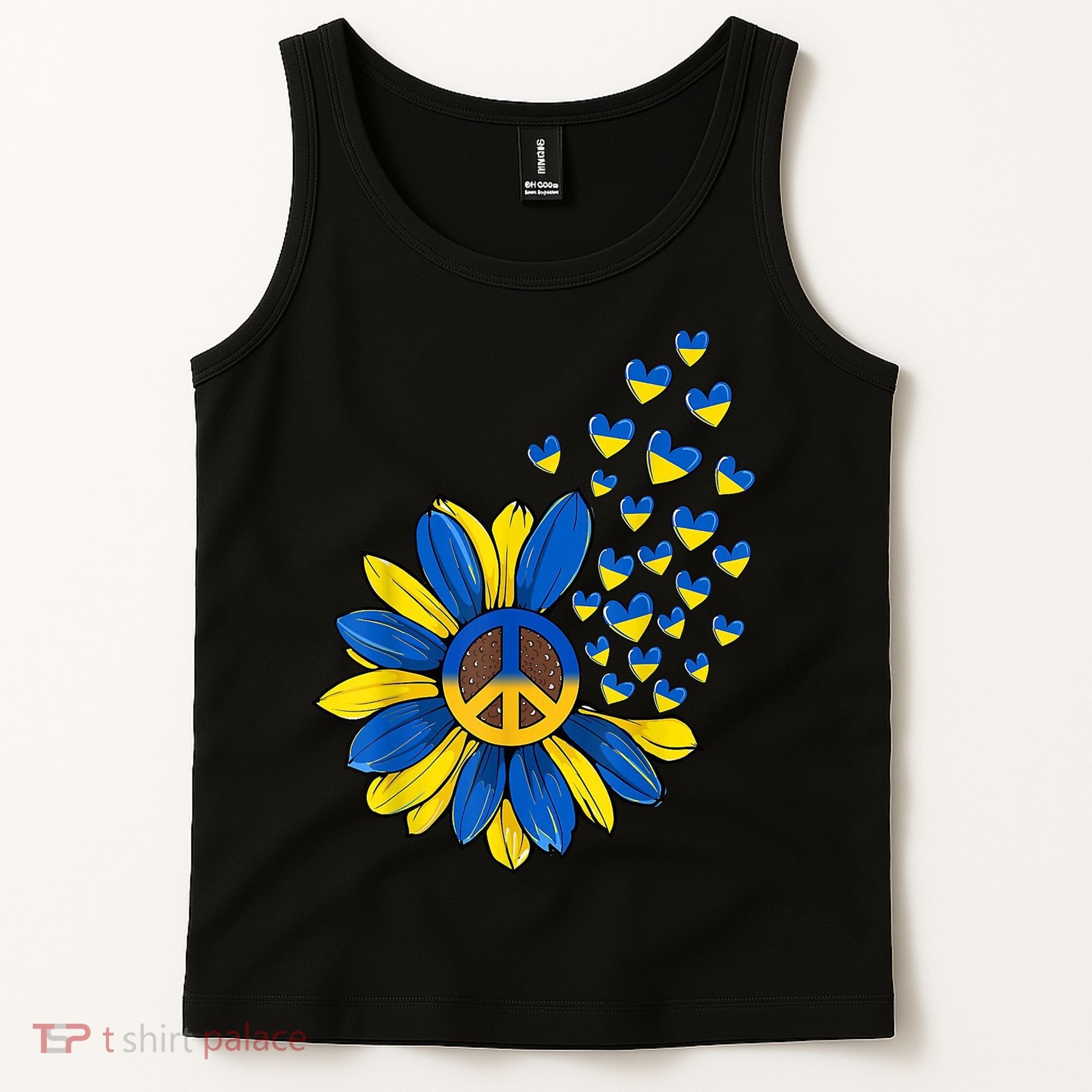 Autism Awareness Peace Sunflower Tank Top