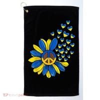Autism Awareness Peace Sunflower Golf Towel thumb 0