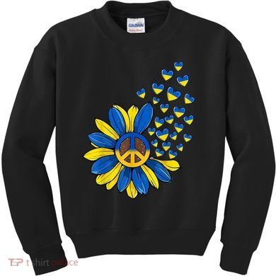 Autism Awareness Peace Sunflower Kids Sweatshirt