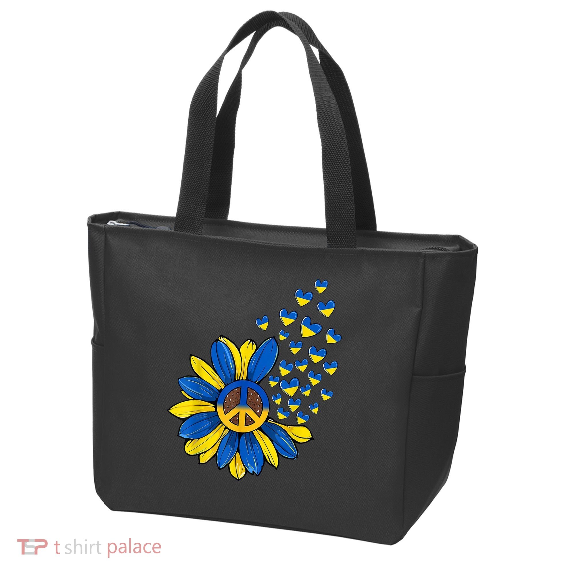 Autism Awareness Peace Sunflower Tote Bag