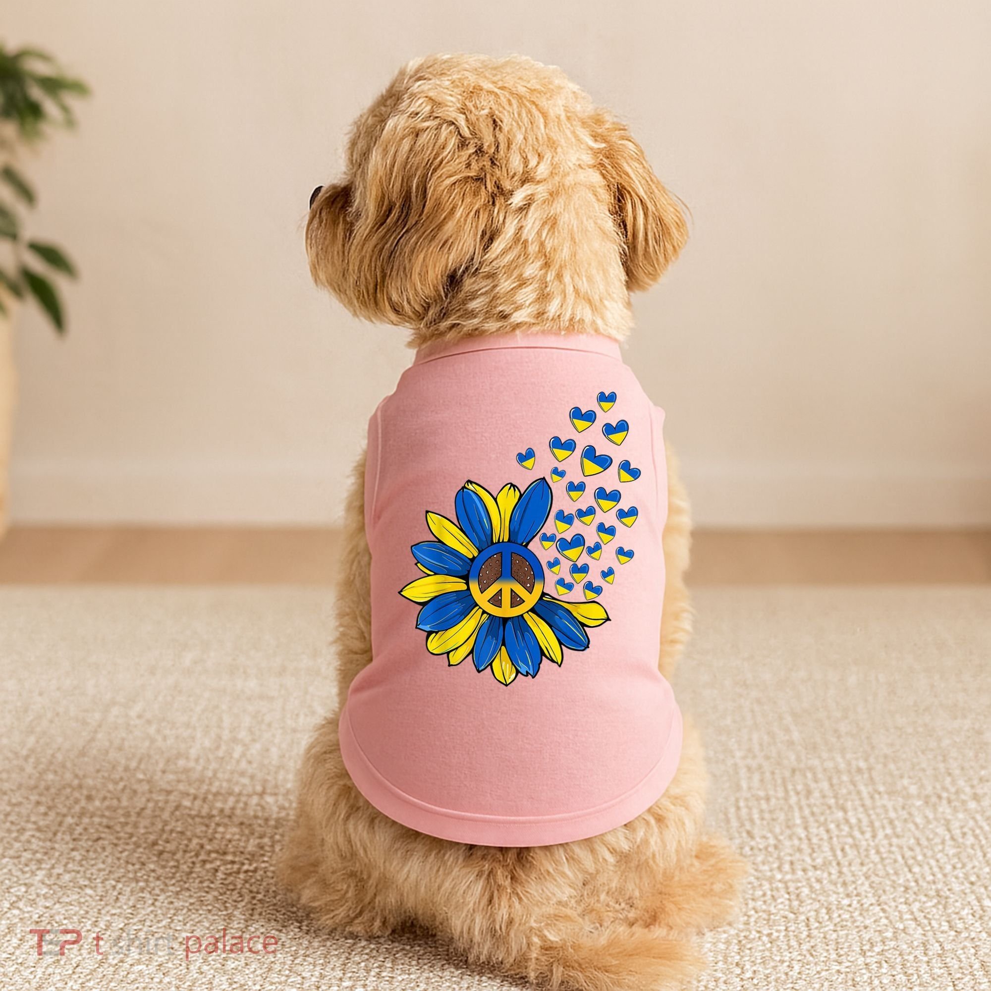 Autism Awareness Peace Sunflower Doggie Tank