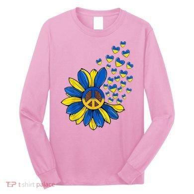 Autism Awareness Peace Sunflower Long Sleeve Shirt