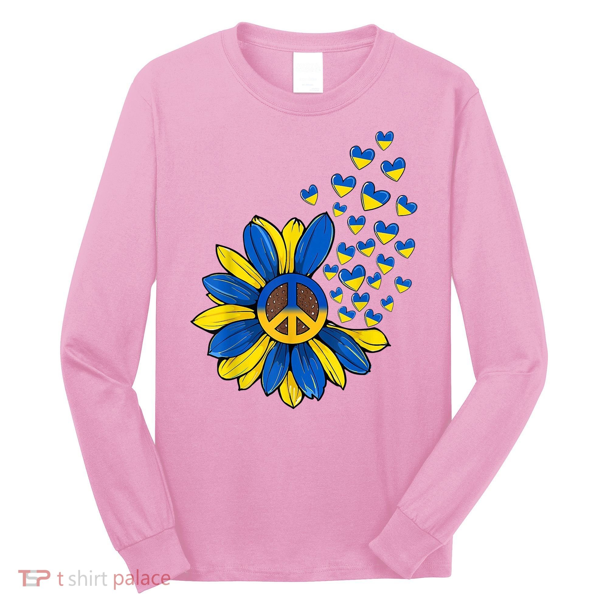 Autism Awareness Peace Sunflower Long Sleeve Shirt