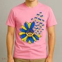 Autism Awareness Peace Sunflower T-Shirt thumb 3