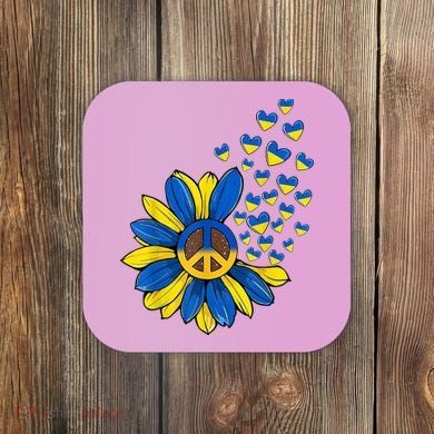 Autism Awareness Peace Sunflower Coaster