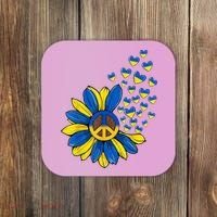 Autism Awareness Peace Sunflower Coaster thumb 0