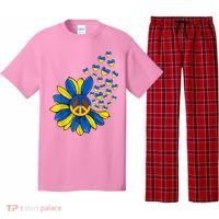 Autism Awareness Peace Sunflower Pajama Set thumb 0