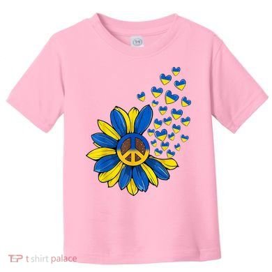 Autism Awareness Peace Sunflower Toddler T-Shirt