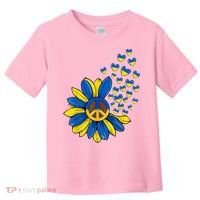 Autism Awareness Peace Sunflower Toddler T-Shirt thumb 0