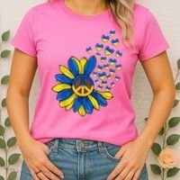 Autism Awareness Peace Sunflower Women's T-Shirt thumb 2