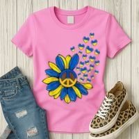 Autism Awareness Peace Sunflower Women's T-Shirt thumb 3