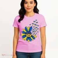 Autism Awareness Peace Sunflower Women's T-Shirt thumb 4