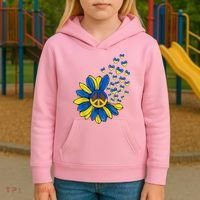 Autism Awareness Peace Sunflower Kids Hoodie thumb 3