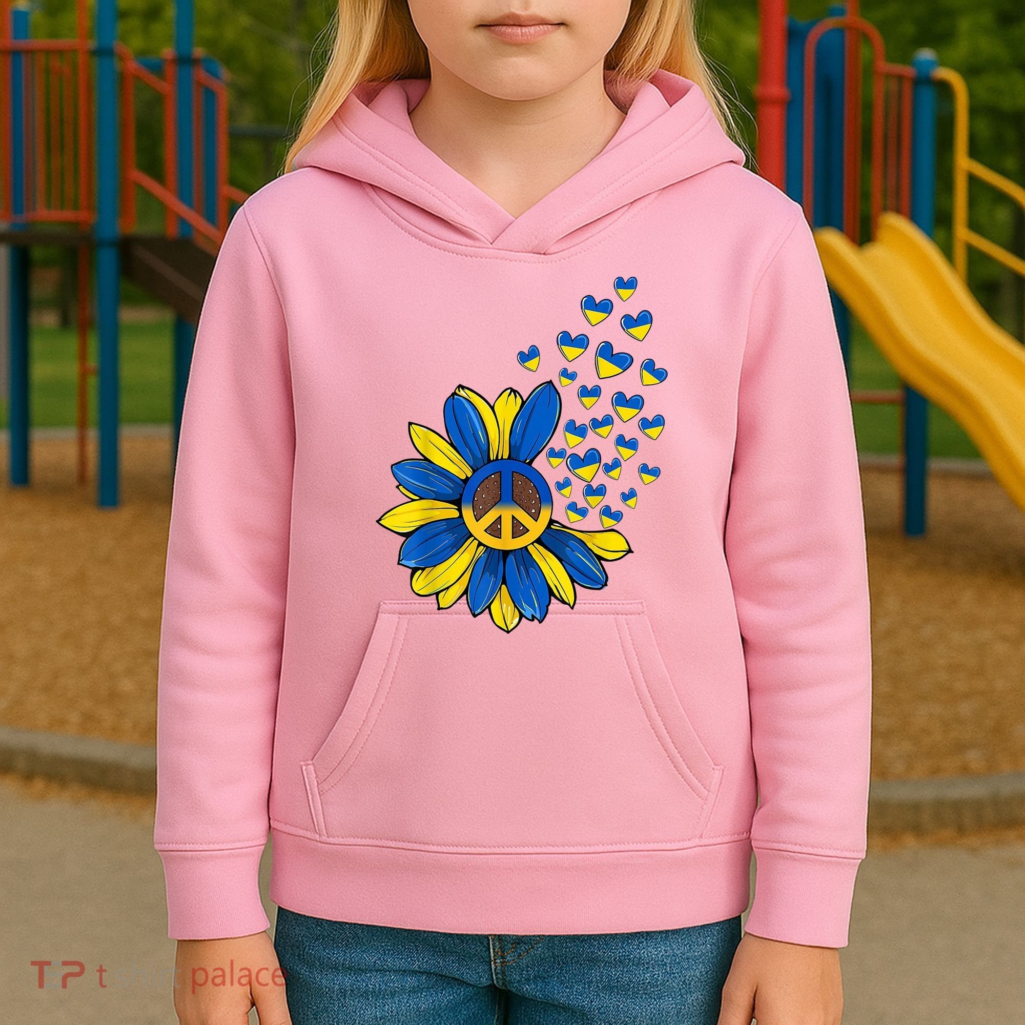 Autism Awareness Peace Sunflower Kids Hoodie